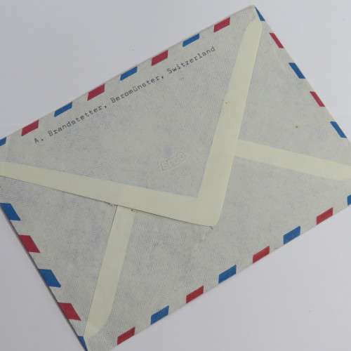 Postal cover - Airmail Stationery posted from Switzerland to Johannesburg, South Africa