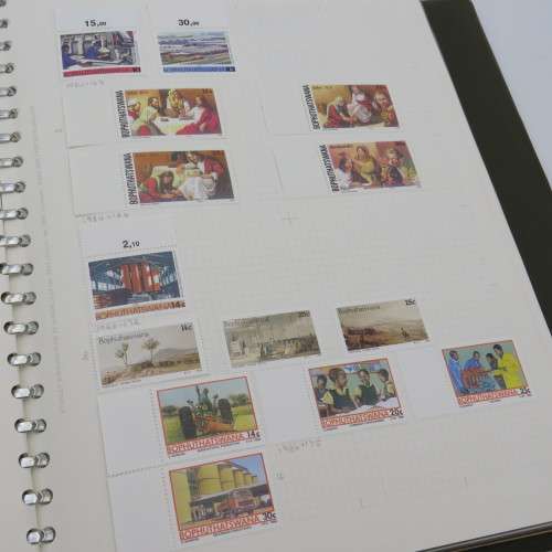 Stamp album with well over 1500 stamps including mint collections of Bophuthatswana and Ciskei