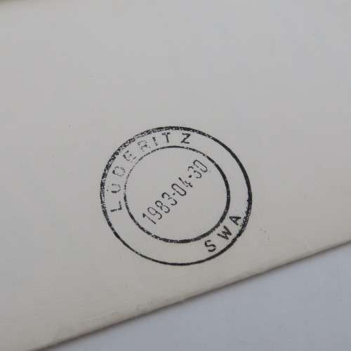 Namibia Air Flight SW 911 flight cover 30 April 1983 - Windhoek to Luderitz