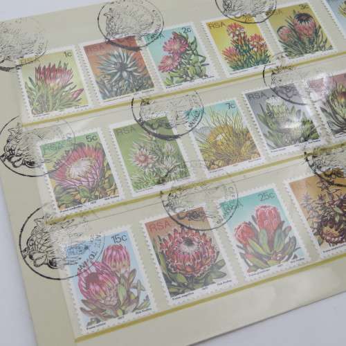 South Africa 1977 Protea 3rd definitive series full set cancelled Kirstenbosch