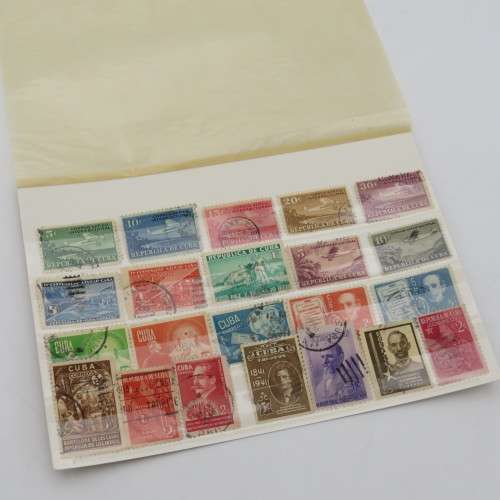 Lot of 22 cuba stamps on card
