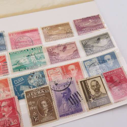 Lot of 22 cuba stamps on card