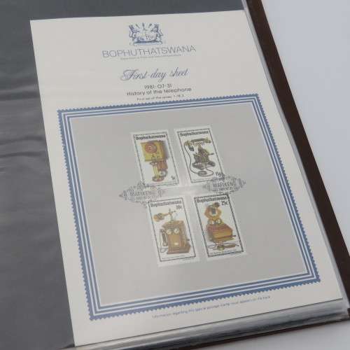 60 Page First day cover album with 46 Bophuthatswana  items