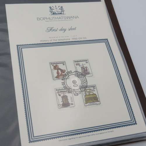 60 Page First day cover album with 46 Bophuthatswana  items