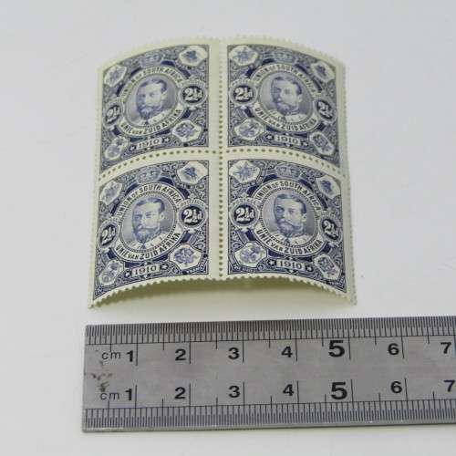 South Africa`s first stamp 1910 - block of 4 mint stamps SACC1