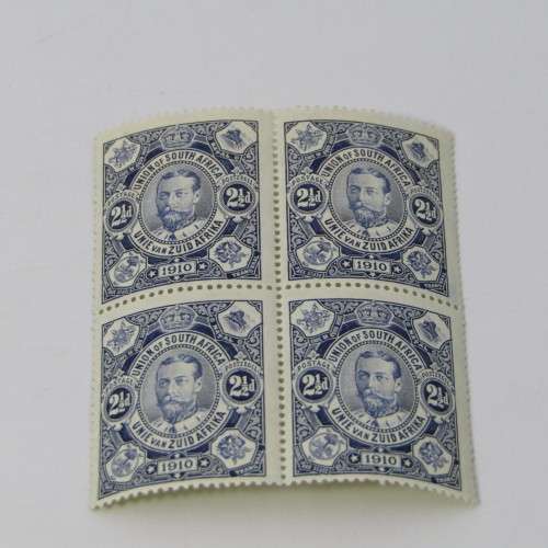 South Africa`s first stamp 1910 - block of 4 mint stamps SACC1