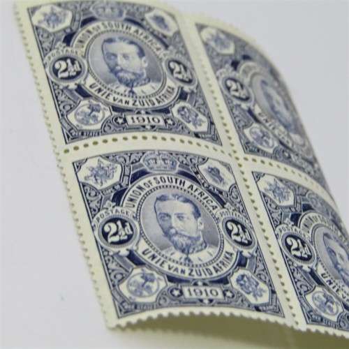 South Africa`s first stamp 1910 - block of 4 mint stamps SACC1