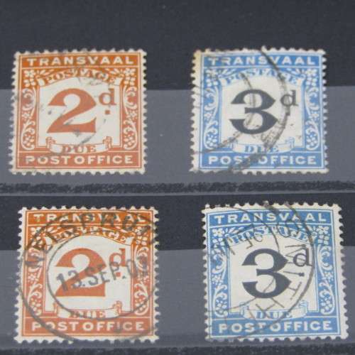Postage due set used - SACC 1 to SACC 7 - with extras and 1 shilling pair