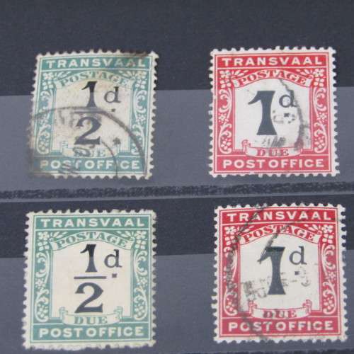 Postage due set used - SACC 1 to SACC 7 - with extras and 1 shilling pair