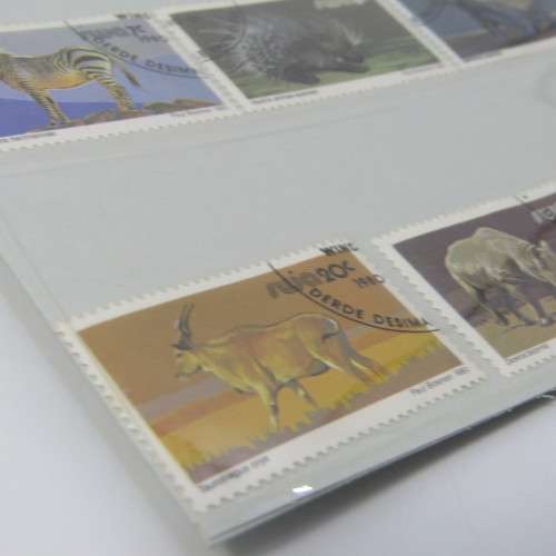 Lot of 40 South West Africa used stamps on 2 cards
