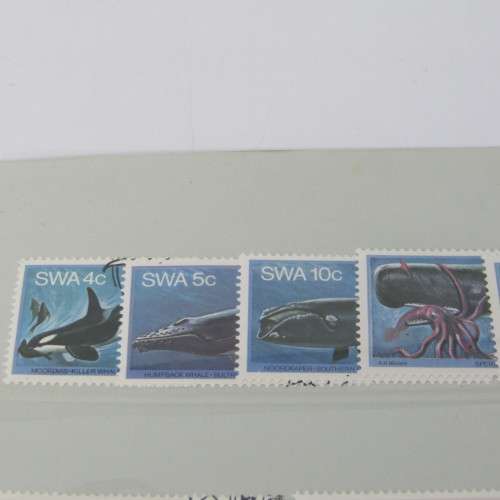 Lot of 40 South West Africa used stamps on 2 cards