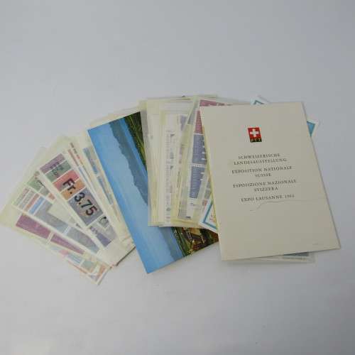 Large lot of Swiss stamps in packets as bought from the swiss philatelic society
