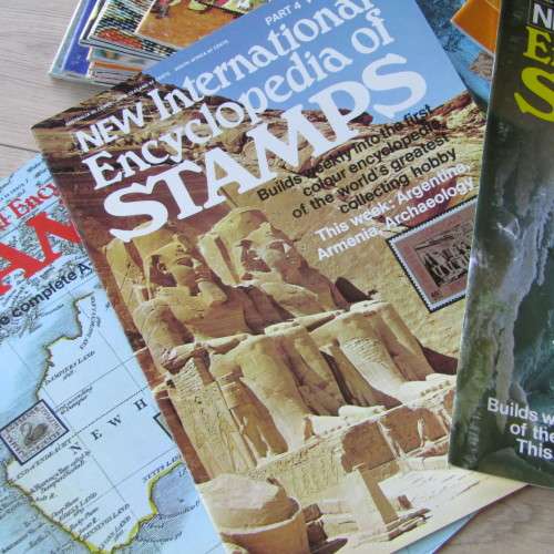 Encyclopedia of stamps set - Complete A-Z of stamps - 52 Booklets
