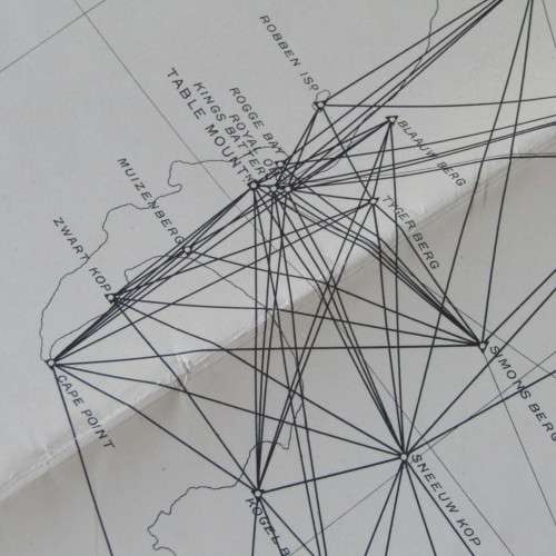 Index Chart of the reduction of Bailey`s Fourcade`s surveys in Cape Town - late 1600`s - 180 x 75cm