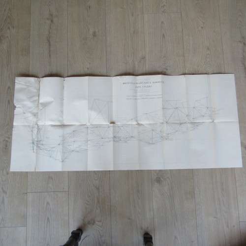 Index Chart of the reduction of Bailey`s Fourcade`s surveys in Cape Town - late 1600`s - 180 x 75cm