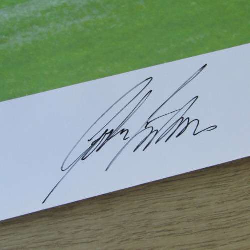 Gordon Stracham United football legend signed poster with COA - Big Blue Tube