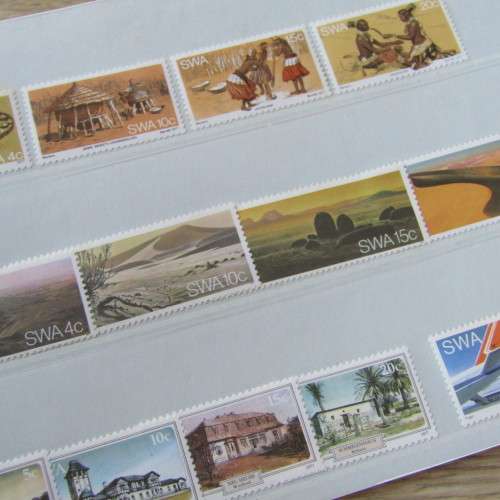 Lot of 116 South West Africa mint stamps in folders