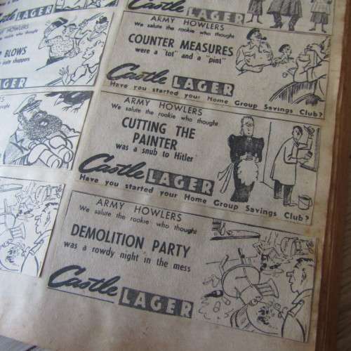 Scrapbook with large variety of WW2 period comic strips