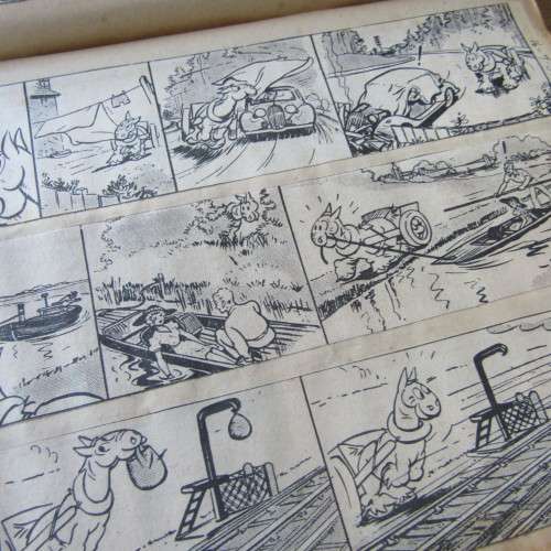 Scrapbook with large variety of WW2 period comic strips