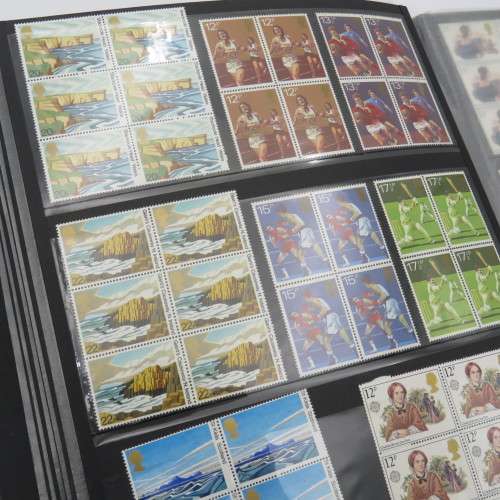 Stamp album with over 1070 stamps - England Jersey Isle of man Gibraltar mint and used