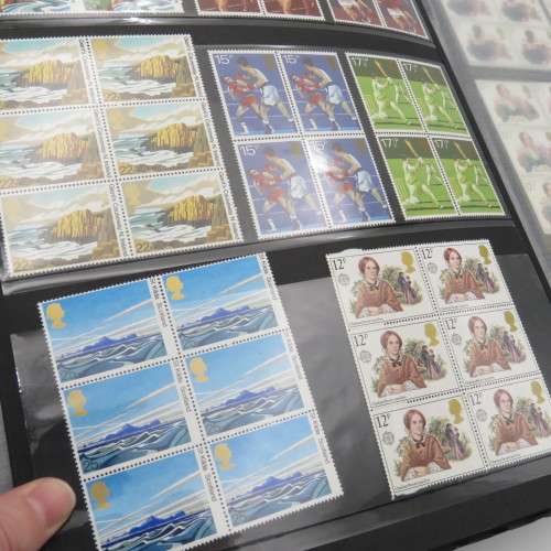 Stamp album with over 1070 stamps - England Jersey Isle of man Gibraltar mint and used