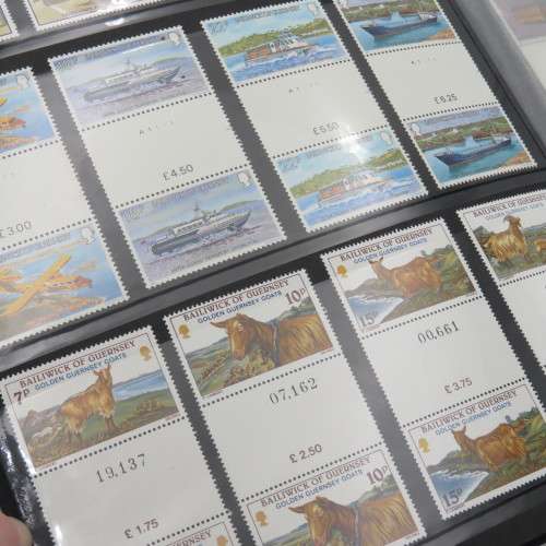 Stamp album with over 1070 stamps - England Jersey Isle of man Gibraltar mint and used