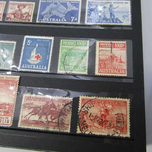 Slip Album with over 1400 stamps from Australia, Cook Islands, New Zealand and more