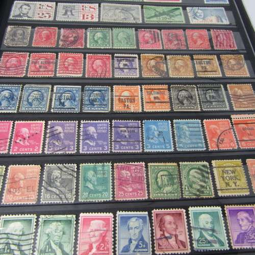 Stamp Album with over 1100 stamps - mint and used - some very good sets with album