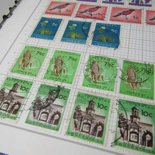Republic of South Africa Stamp album with over 1800 stamps - used and mint - very nice starter lot