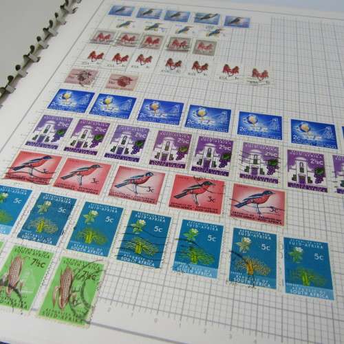Republic of South Africa Stamp album with over 1800 stamps - used and mint - very nice starter lot