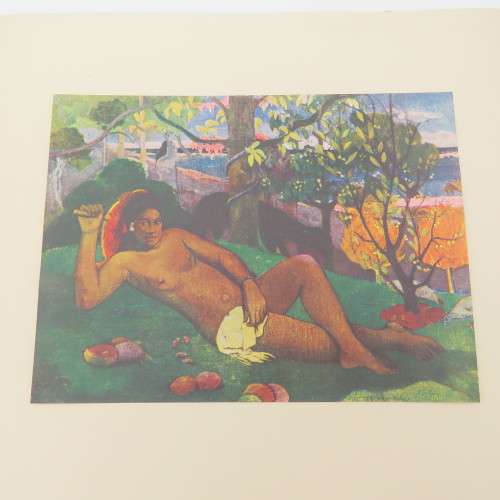 Vintage Paul Gauguin 1848-1903 printing La Femme du roi 34x27cm