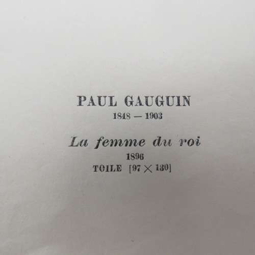 Vintage Paul Gauguin 1848-1903 printing La Femme du roi 34x27cm
