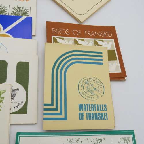 Transkei Lot of 56 collectors cards with stamps - Many duplicates
