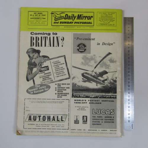 Daily Mirror and Sunday Pictorial 1960 magazine