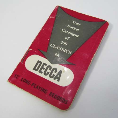 Your pocket cataloque of 250 classics on Decca booklet
