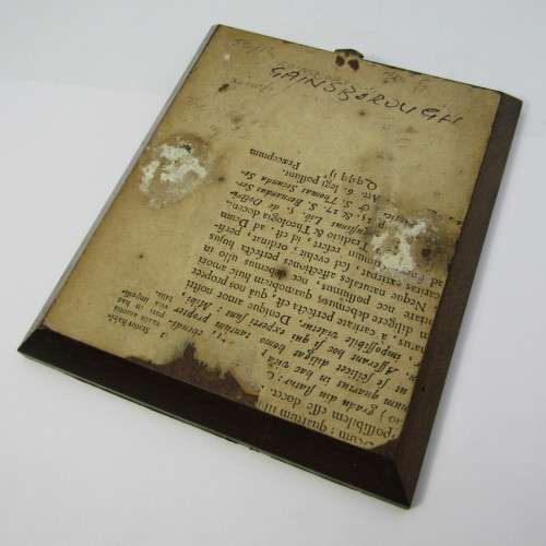 Antique miniature portrait painting in wooden frame by MARTIN