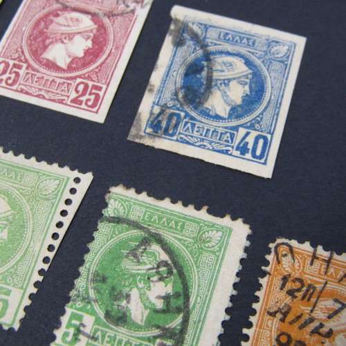 Page with 46 Greek stamps - used