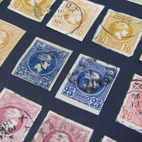 Page with 46 Greek stamps - used