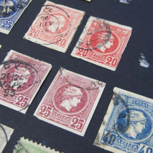 Page with 46 Greek stamps - used
