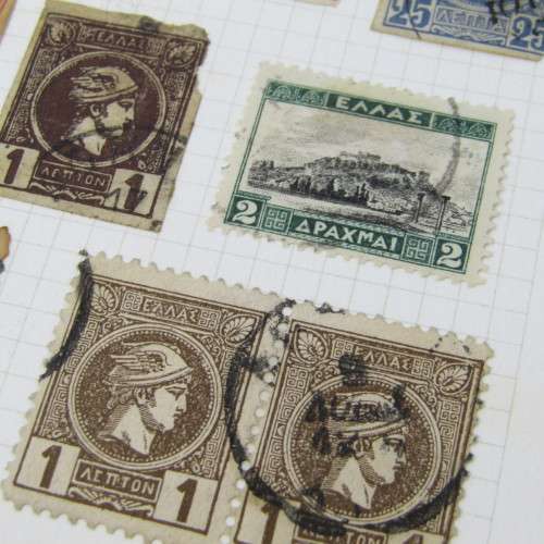 Lot with 48 Greek stamps - mint and used hinged