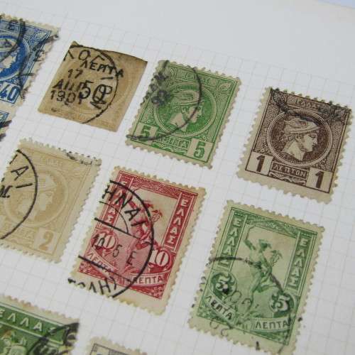 Lot with 48 Greek stamps - mint and used hinged