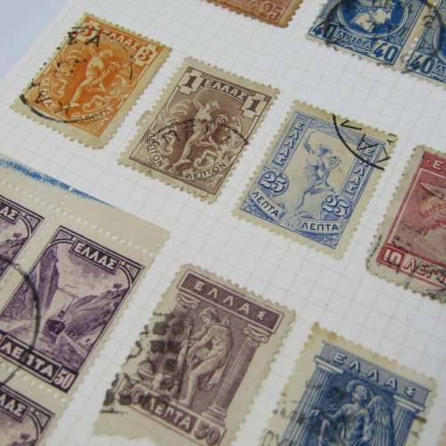 Lot with 48 Greek stamps - mint and used hinged