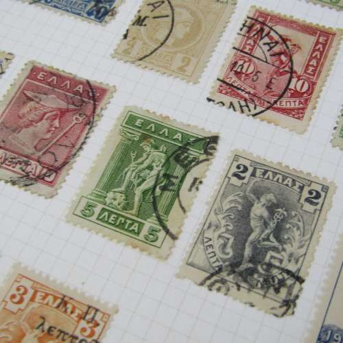 Lot with 48 Greek stamps - mint and used hinged