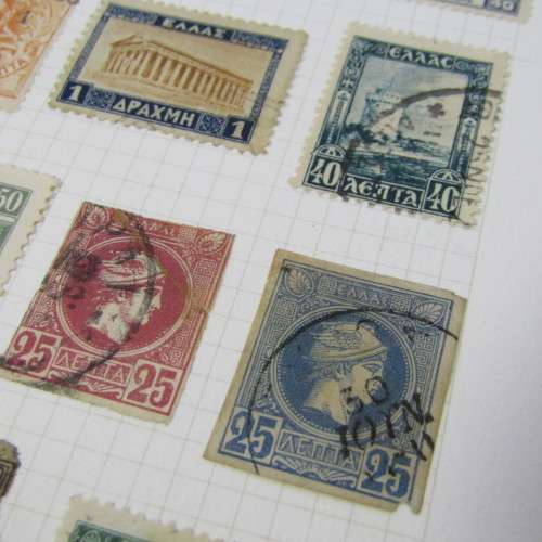 Lot with 48 Greek stamps - mint and used hinged