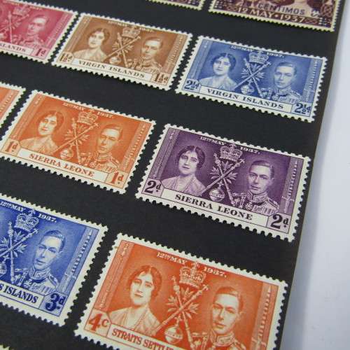 Lot of British commonwealth stamps - mint and used hinged