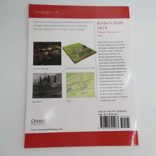 Zulu War book Rorke`s drift 1879 `Pinned like rats in a hole` by Ian Knight 1999 reprint