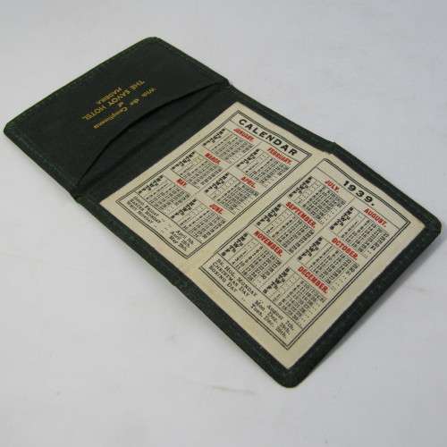 Vintage 1939 Calendar booklet by The Savoy Hotel Madeira
