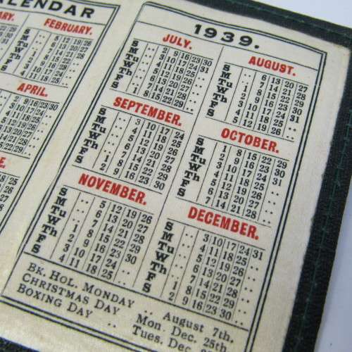 Vintage 1939 Calendar booklet by The Savoy Hotel Madeira