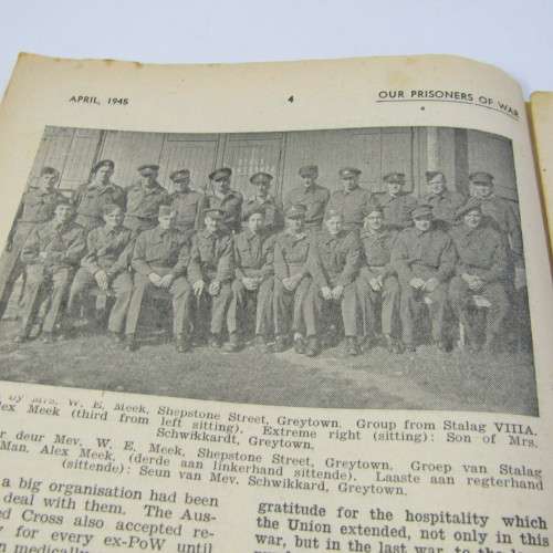 WW2 Prisoners of War info booklet - April 1945 with postal cover - corner tear