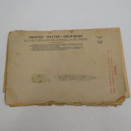 WW2 Information newspaper - Our prisoners of War January 1943 - loose outer pages